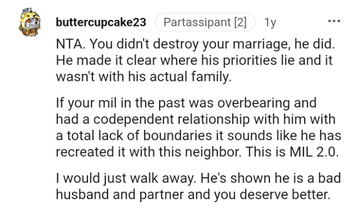 This Redditor would just walk away