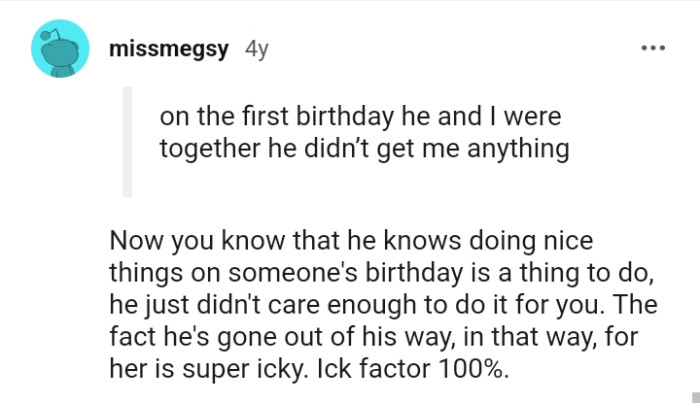 He Just Didn't Care Enough to Do It for the OP