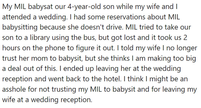 OP has offered the following explanation for why they think they might be the a-hole: