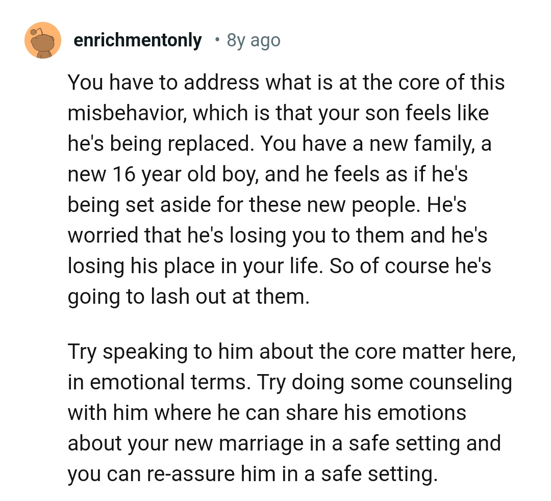 He's losing the OP to them, and he feels he's losing his place as well