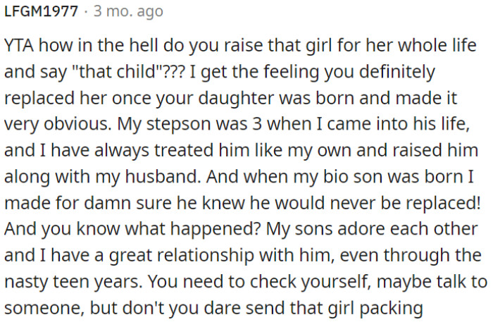 OP should seek help if needed and not push the stepdaughter away.