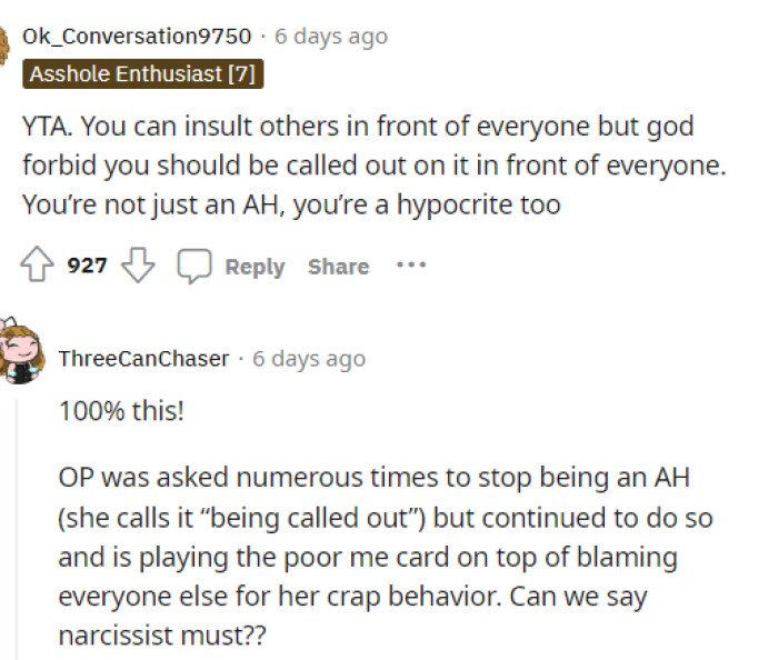 Let's just say that people didn't let up and they had a lot to say about OP.