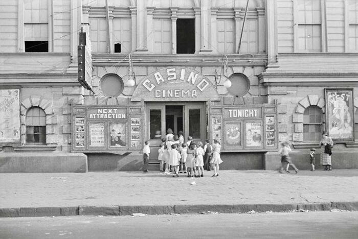 Children Lined Up At Entrance To Casino Cinema, 1935