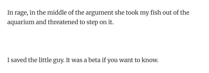 29. What did the fish do to her?