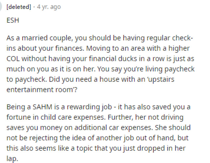 This person actually gave OP a lot of excellent advice and told him that they need to communicate better so that conversations like this don't happen out of the blue.