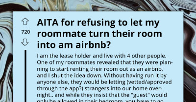 Redditor Faces Backlash For Blocking Roommate's Plan To Turn Bedroom Into Airbnb In All-Girls Apartment