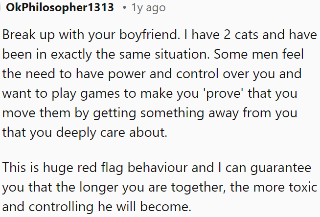 His behavior is a major red flag; if OP stays, he'll likely become even more toxic and controlling over time.