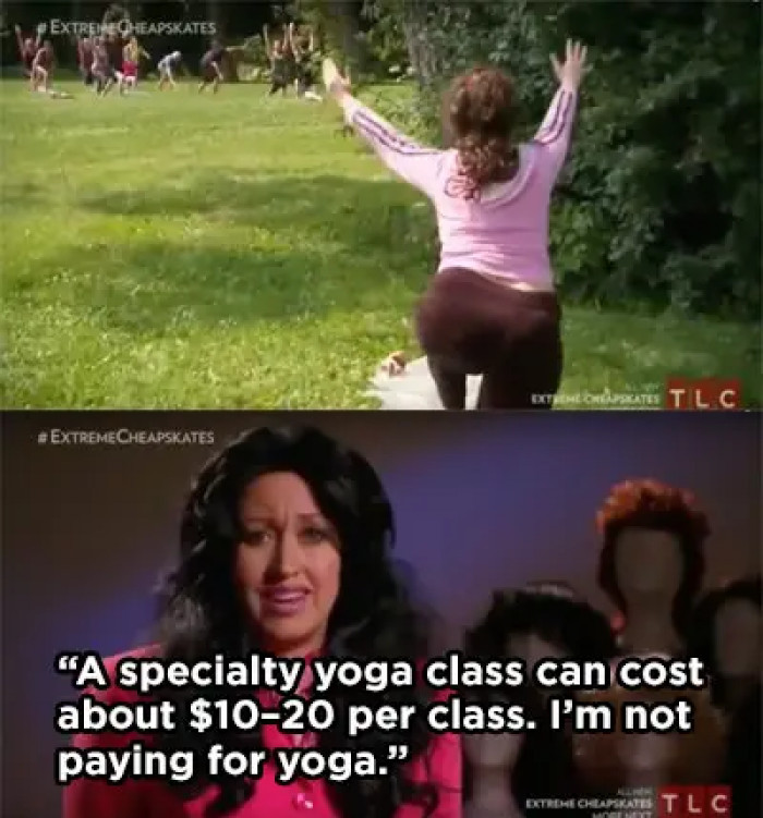 38. Get healthy with free yoga and hide in the bushes instead of paying for a yoga class