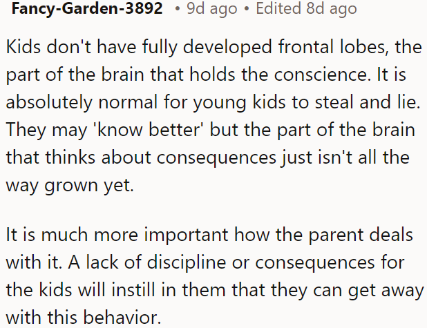Parents are to blame, not children