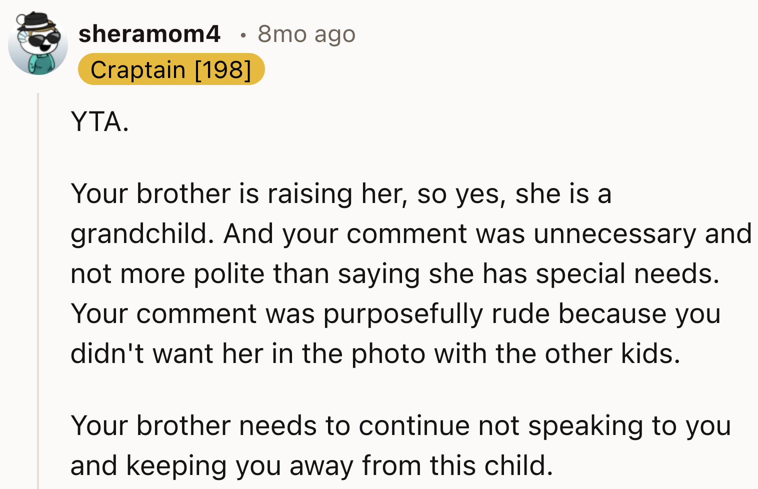 OP's Brother Is Raising The Kid