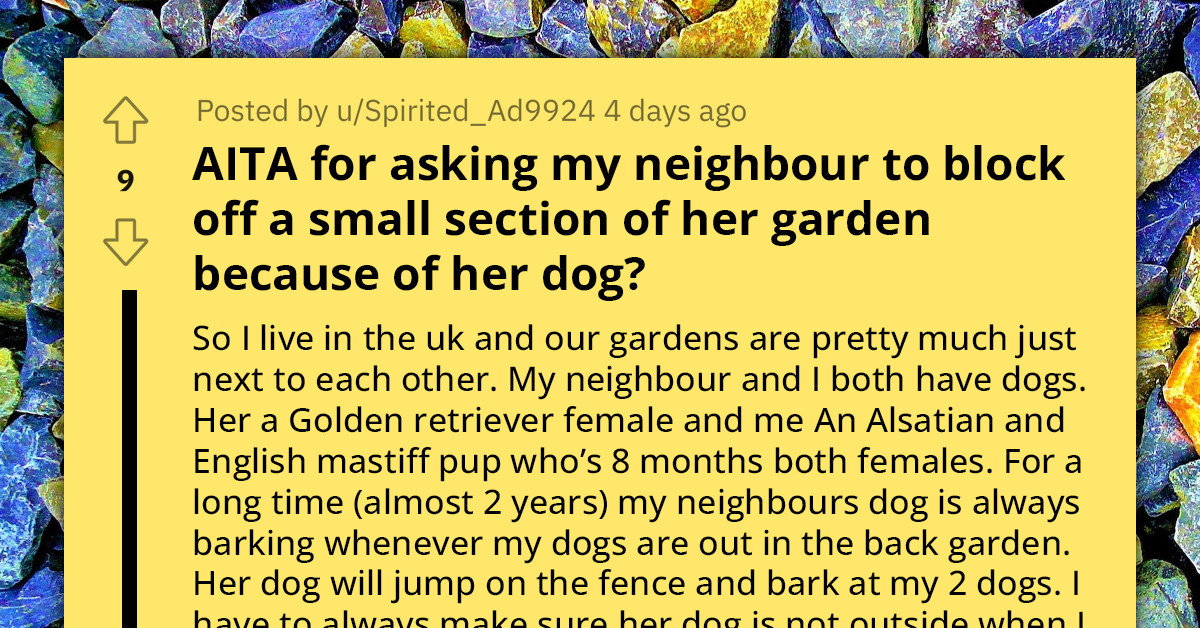 Redditor Insists On Neighbor Doing Something To Stop Her Dog From Barking At Their Dogs In The Garden