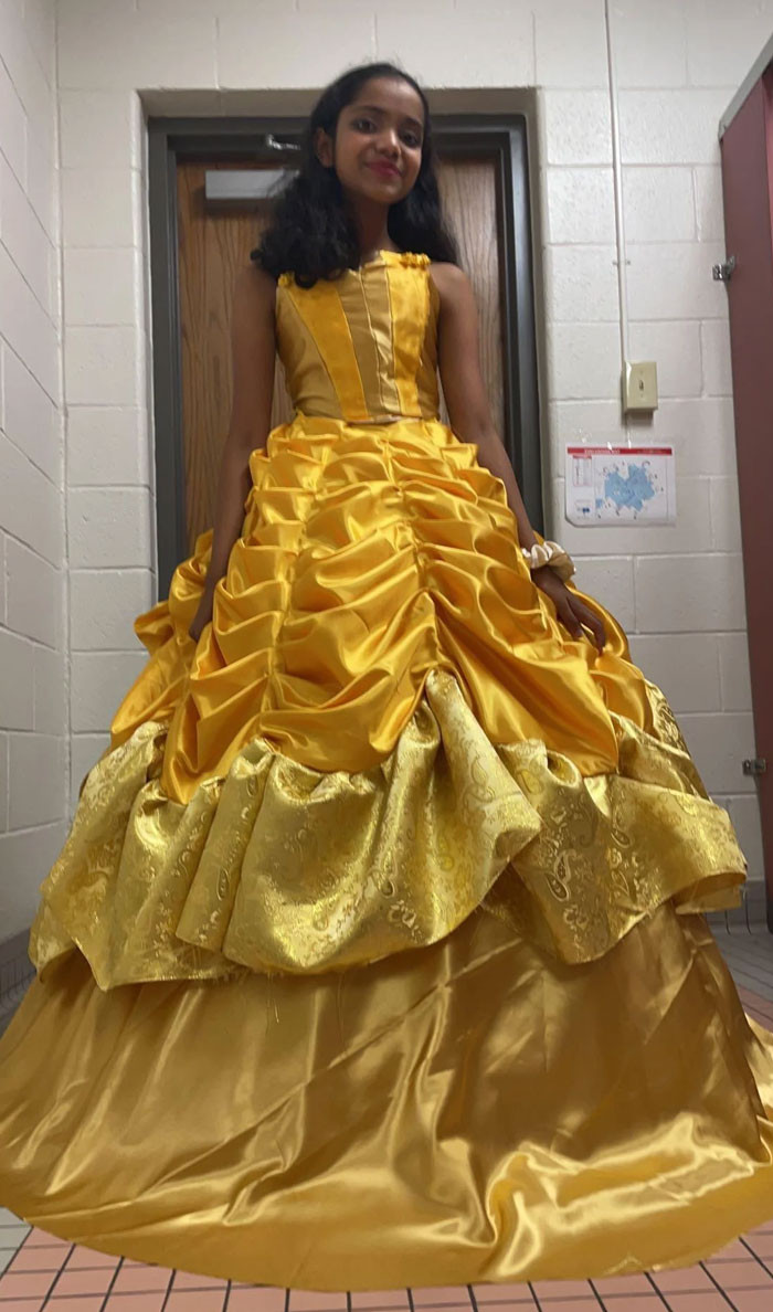 46. Belle-Inspired Ballgown For An 8th Grade Project (First Sewing Project Ever).
