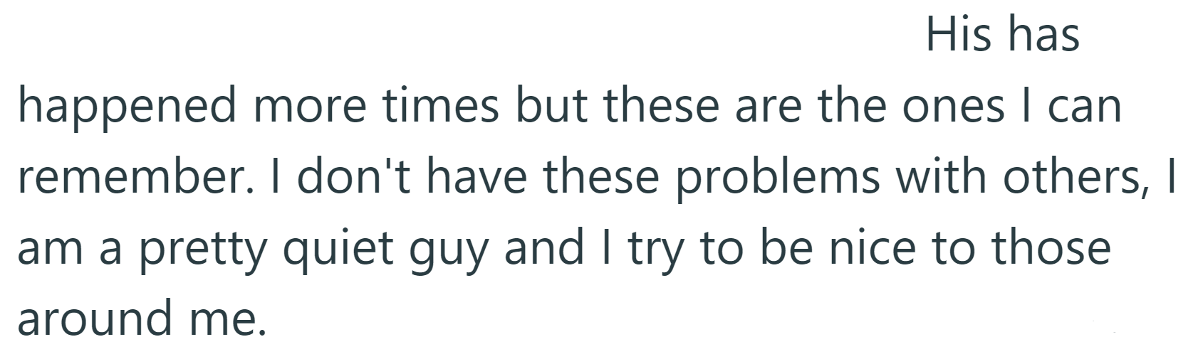 The OP says he only has these problems with his mom.