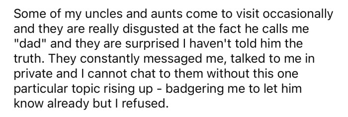 Some of OP's relatives didn't feel comfortable with the fact that OP's little brother called him 