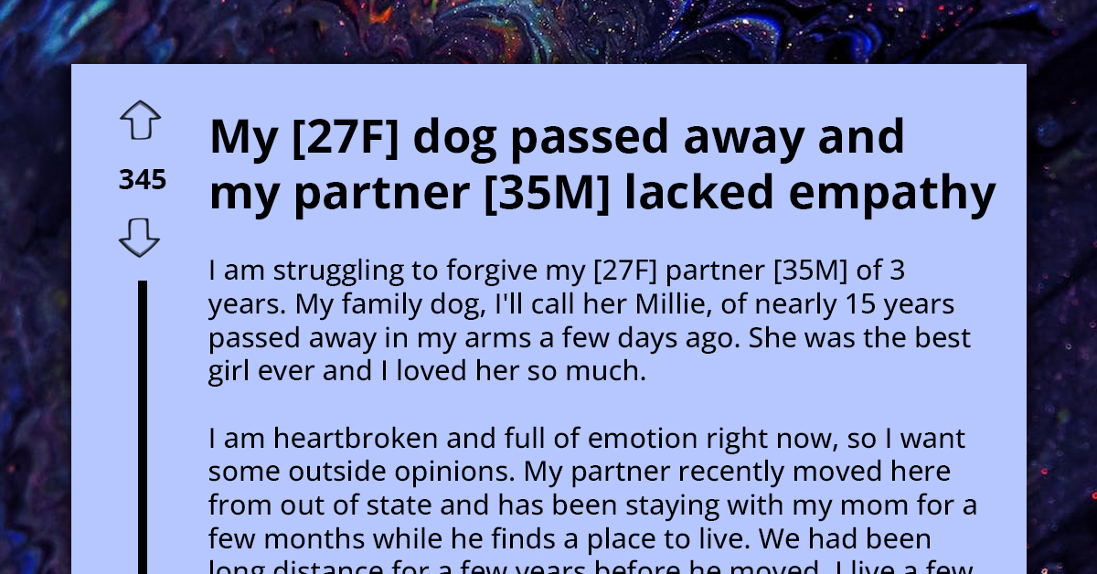 Heartbroken Dog Mom Re-Evaluates Relationship Following Partner's Insensitive Remark About Her Dog's Passing
