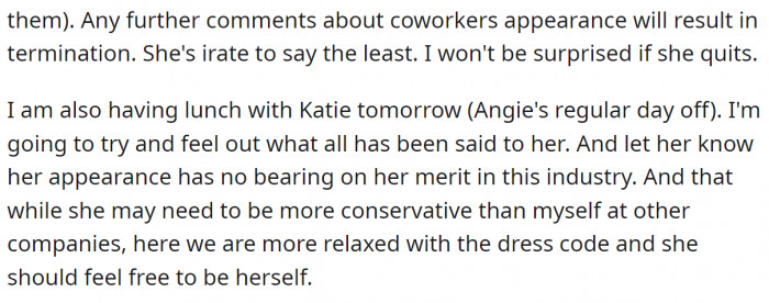 And she had decided how to stop Angie's bad influence.