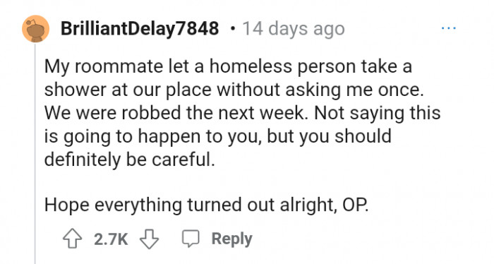 Not everyone's story ends well after helping the needy