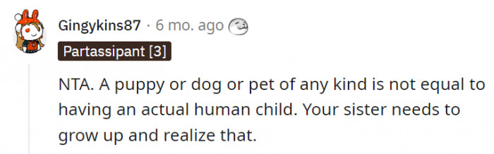 7. Kids and pets are just incomparable, and the younger sister needs to realize that