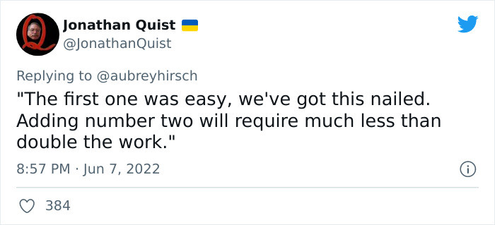 29. Two equals twice.