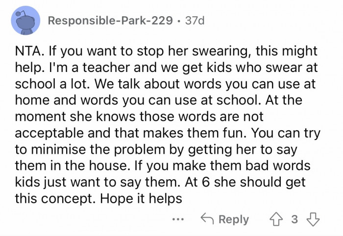 21. This advice from a teacher might help.