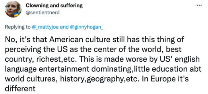 19. In Europe, it's totally different