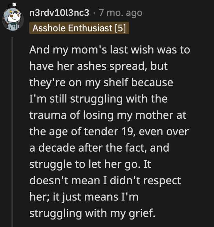 A Redditor shared her own story...