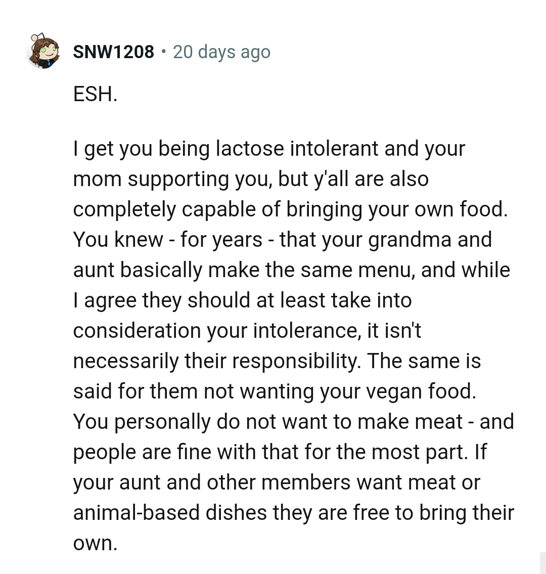 OP's Mom Supports Her