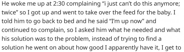 That's mostly because OP does most of the work, but her BF believes it is the other way around