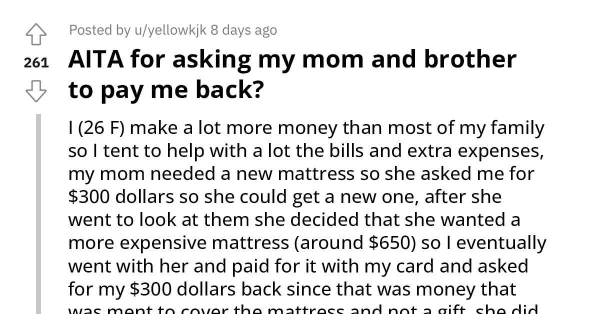 Lady Left Confused After Discovering That Her Mom And Brother Took Her Money Despite Paying Most Of Their Bills, Asks Them For A Refund