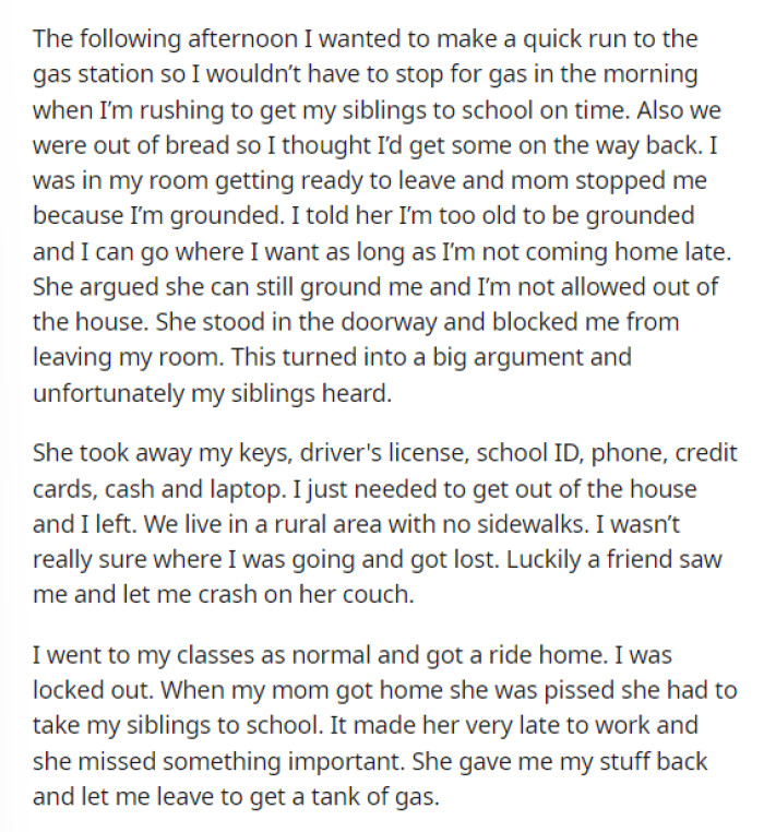 The details she gave were very helpful in determining the verdict of the situation because they allowed us to understand the dynamic.