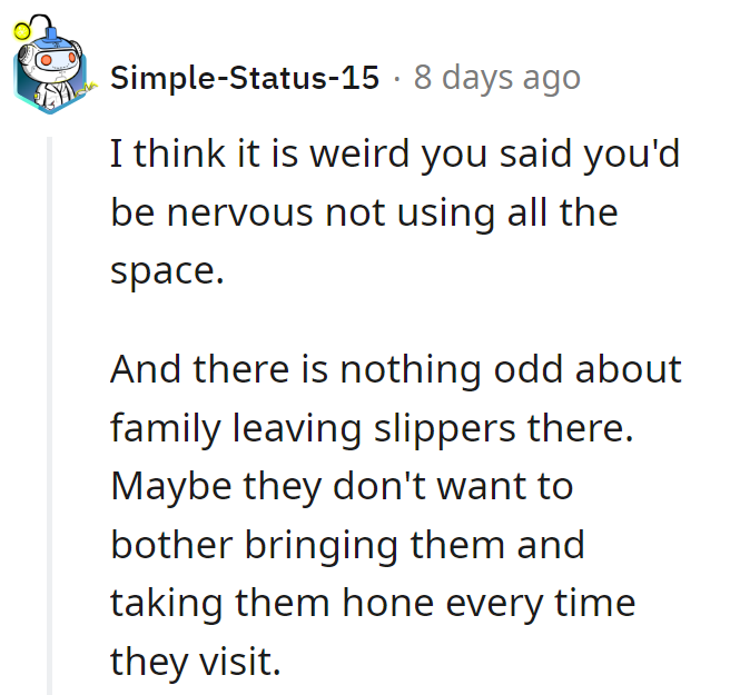 Overthinking the space and underestimating the slipper game—classic case of house analysis syndrome!