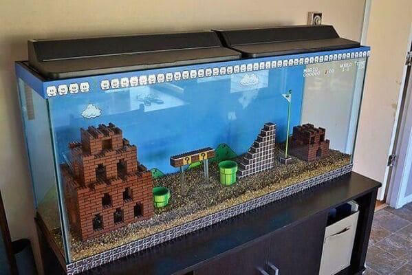 4. “Mario Themed Fish Tank”