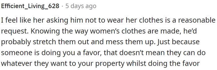 Just because someone is doing you a favor doesn't mean they can do whatever they want