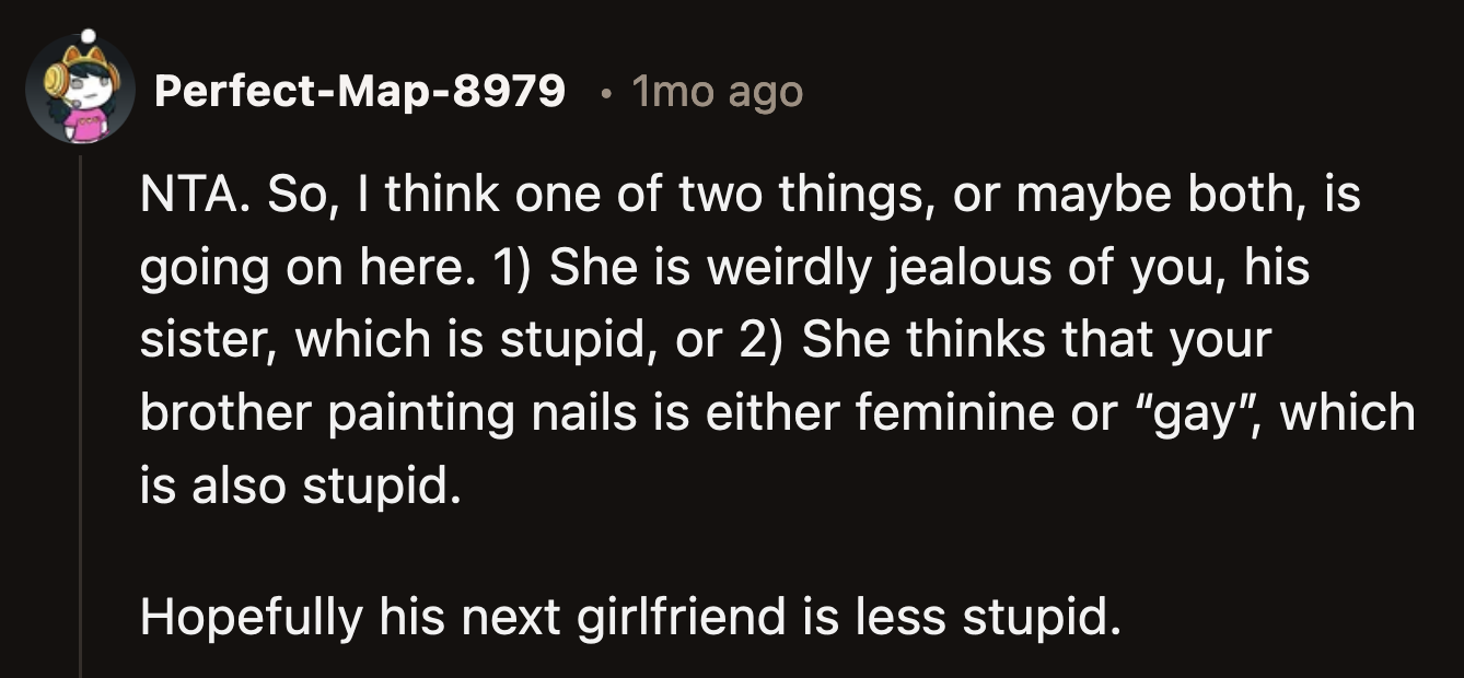 Is she weirdly jealous of OP?