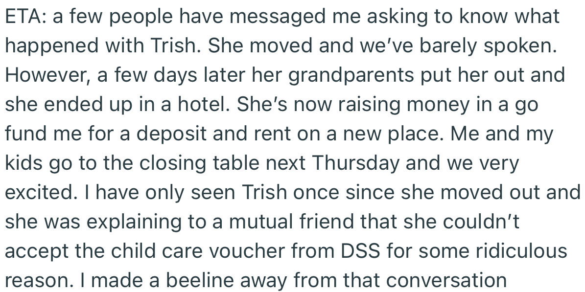 OP Came Back with an Update