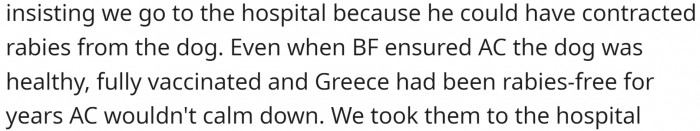 OP took the American cousin to the hospital, hoping the doctors there would calm them down.