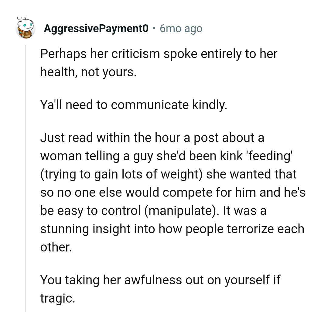 OP is taking it out on himself