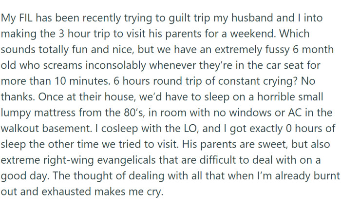 Her In-Laws Want Them to Visit