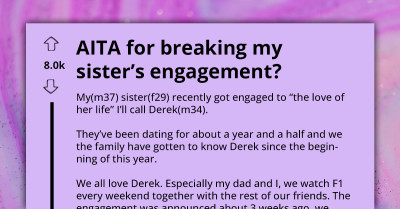 Redditor Unintentionally Breaks Sister's Engagement When He Mentions Future Kids