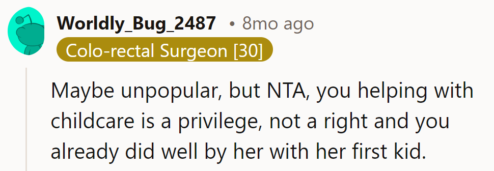 NTA: Parental perks come with limits. They've already upgraded her once!