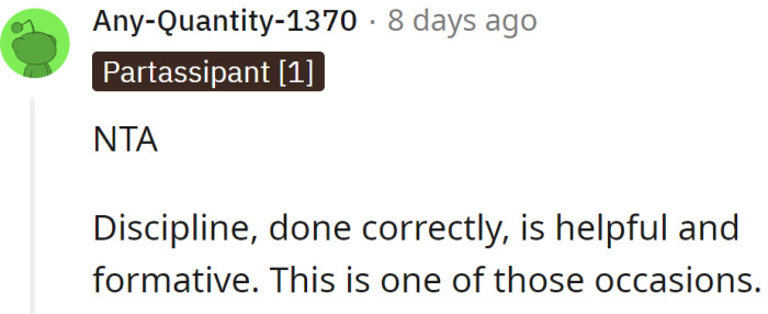 It needed to be done for his own good