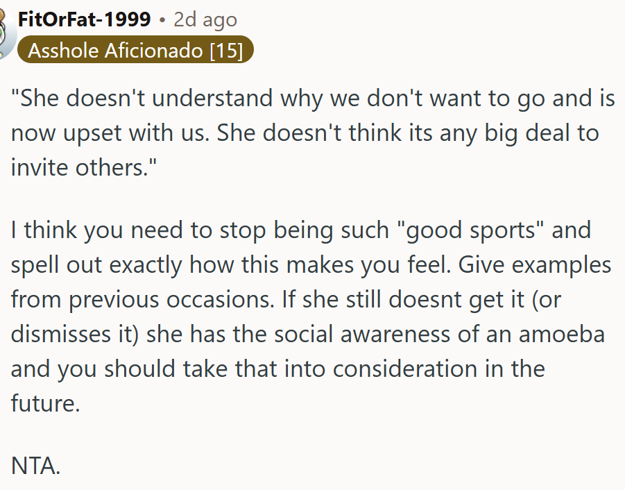 OP needs to stop being a 