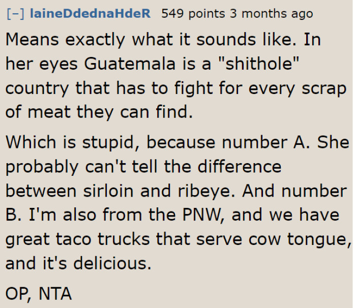 She's being racist the moment she said 