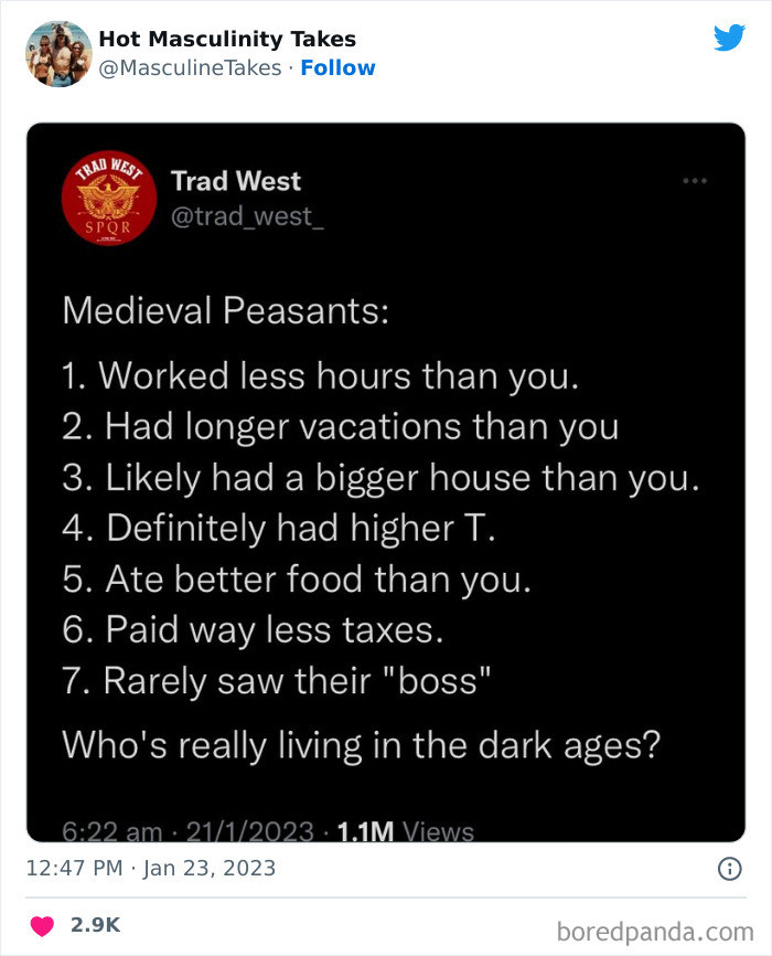 1. Who's living in the dark ages?