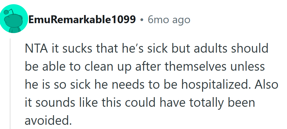 Most agreed—being ill is tough, but basic accountability doesn’t disappear with a fever.