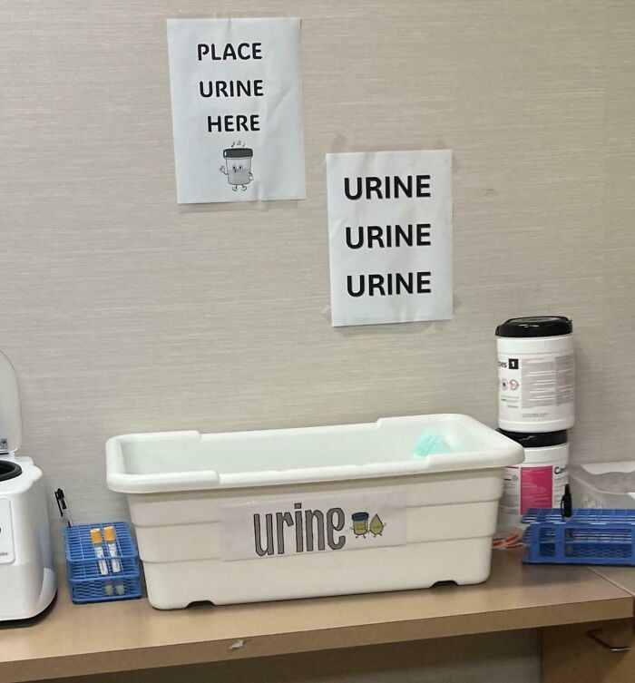 "The Urine Deposit Area At My Doctor’s Office"
