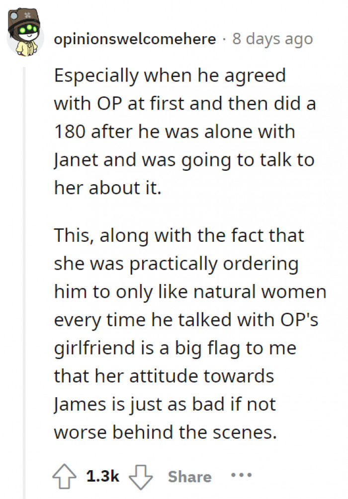 Seems like James is just a pushover.