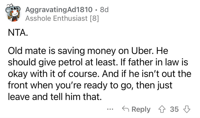 OP should just leave if he's not ready.