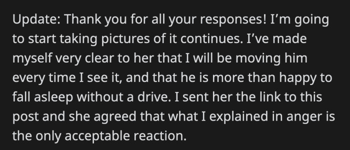 It looks like a little threat and a Reddit post changed her sister's mind