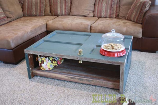 18. Speaking of doors, this old one has been repurposed into a coffee table.
